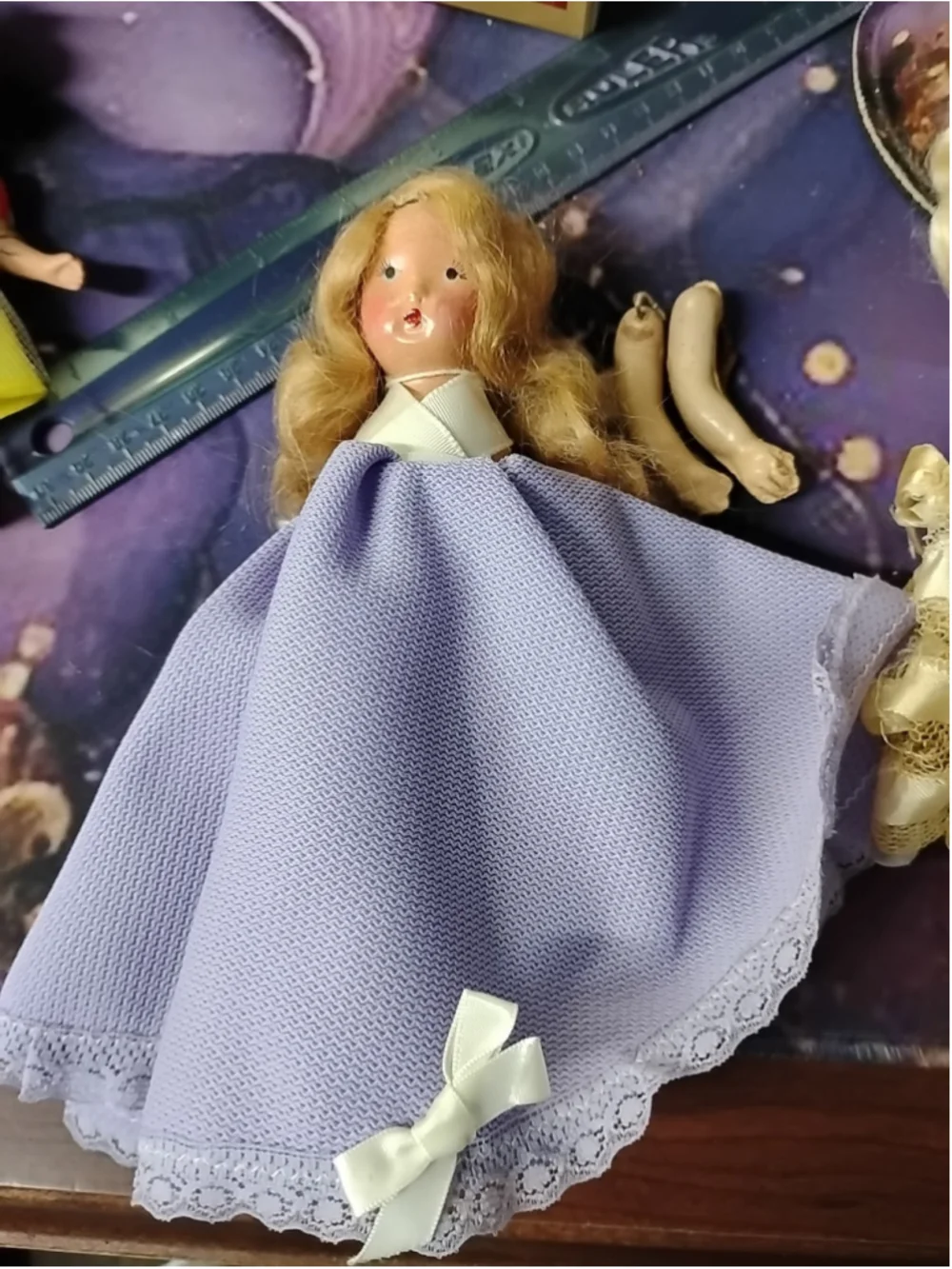 Lot of 9 Vintage Nancy Ann Storybook Dolls 1940s–50s – Mixed Condition Bisque